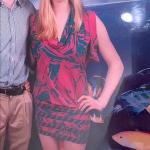 BCBG Tropical Mini Dress